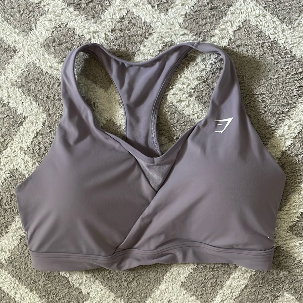 Gymshark Crossover Sports Bra - Slate Lavender